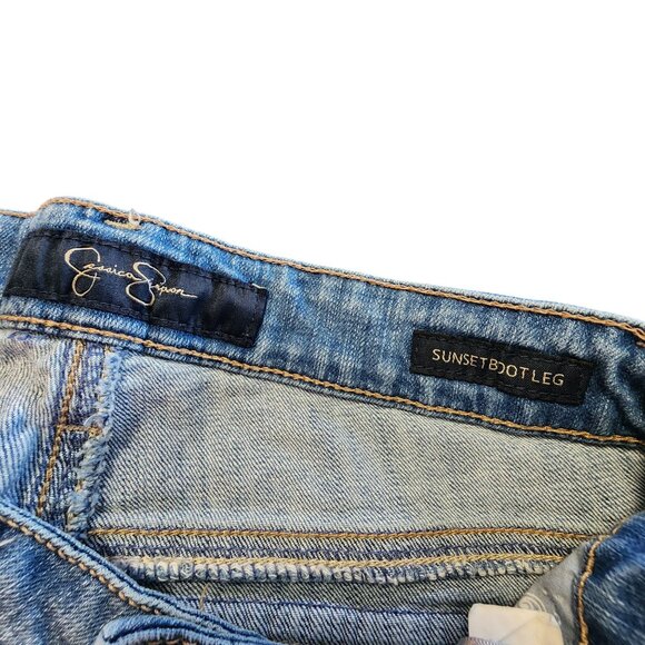 Jessica Simpson Sunset Bootleg Jeans 26 Regular Mid-Rise Light Blue Denim Womens - Picture 3 of 4